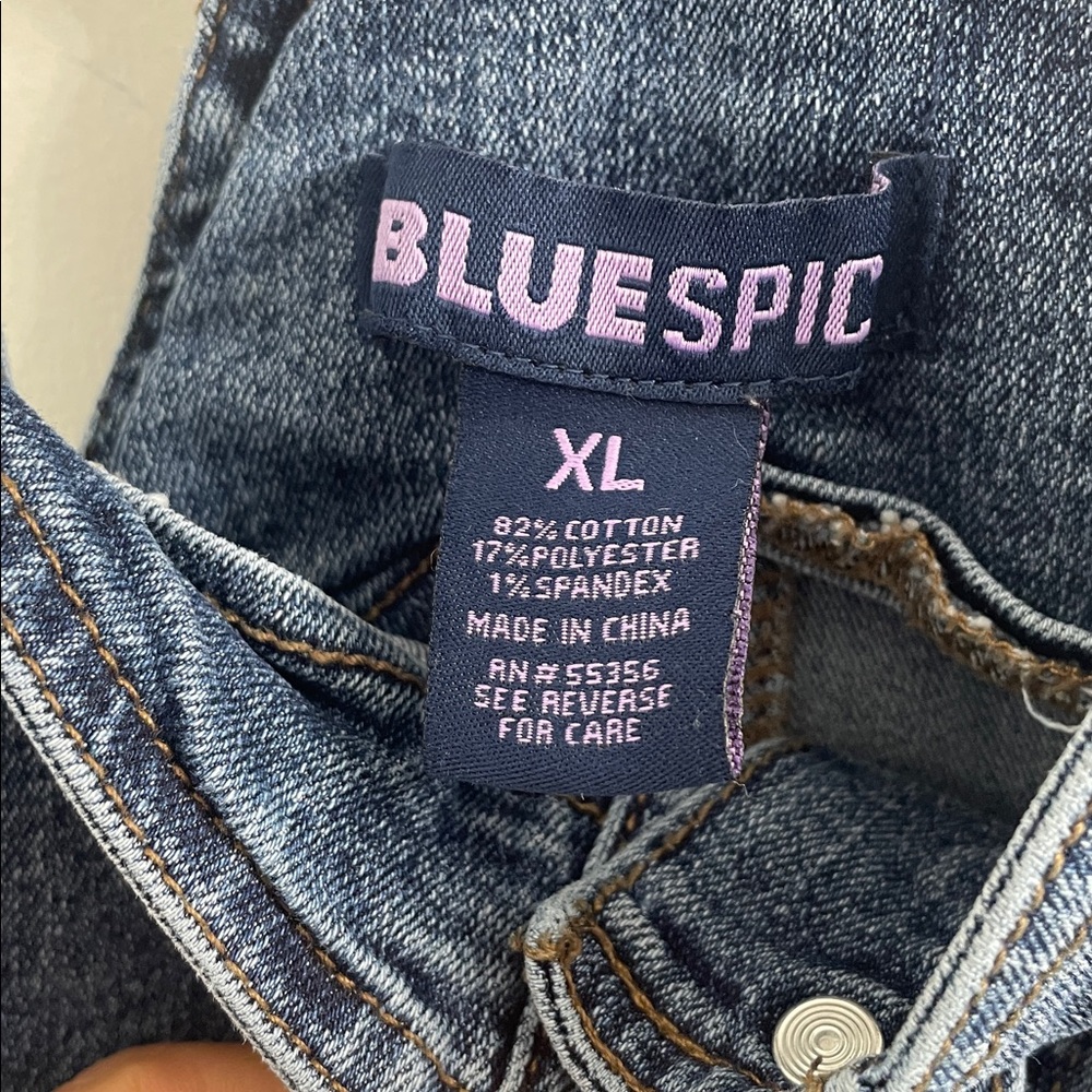 Blue Spice Denim Shirt with Gold Button - Picture 9 of 10
